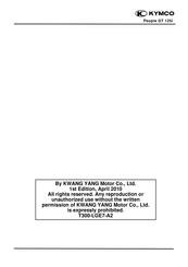 KYMCO People GT 125i 2010 Service Manual