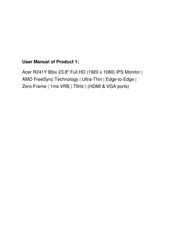 Acer R240HY User Manual
