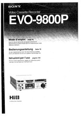 Sony EVO-9800P Operating Instructions Manual