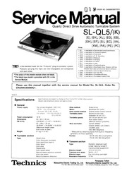 Technics SL-QL5KPC Service Manual