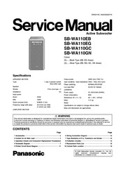 Panasonic SB-WA110GC Service Manual