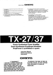 Onkyo TX-27 Instruction Manual
