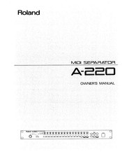 Roland A-220 Owner's Manual
