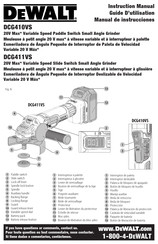 Dewalt DCG410VS Instruction Manual