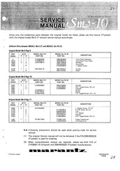 Marantz Sm-10 Service Manual