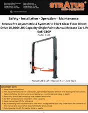 Stratus SAE-C10P Installation, Operation And Maintenance Manual