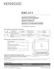 Kenwood KAC-511 Instruction Manual