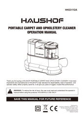 HAUSHOF HH23112A Operation Manual