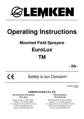 LEMKEN EuroLux 1200 TM Operating Instructions Manual