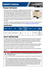 Little Giant LG14AH Owner's Manual