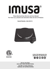 Imusa GAU-80315 Use And Care Instructions Manual