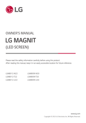 LG MAGNIT LSAB012-T22 Owner's Manual