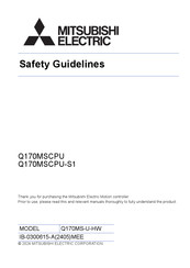 Mitsubishi Electric Q170MSCPU Safety Manuallines