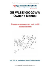 GE WLSE4000G0WW Owner's Manual