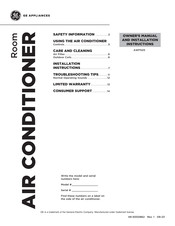 GE AWFS05 Owner's Manual And Installation Instructions