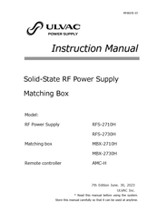 Ulvac RFS-2710H Instruction Manual