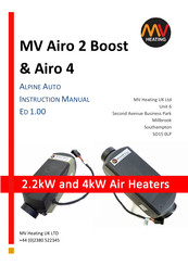MV Heating MV Airo 4 Instruction Manual