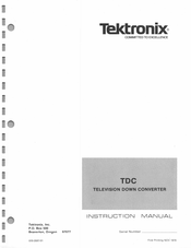 Tektronix TDC Instruction Manual