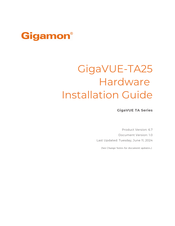 Gigamon GigaVUE TA Series Hardware Installation Manual