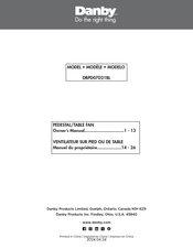 Danby DBPD07D21BL Owner's Manual