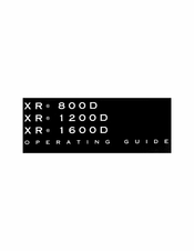 Peavey XR 800D Operating Manual
