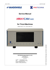 Vandewiele PROTECHNA ARRAYCAM 5420 Service Manual