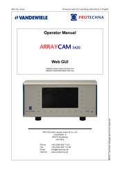 Vandewiele PROTECHNA ARRAYCAM 5420 Operator's Manual