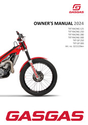 GAS GAS TXT RACING 125 2024 Owner's Manual