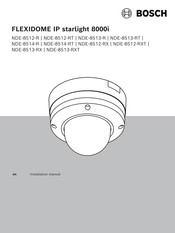 Bosch FLEXIDOME IP starlight 8000i Installation Manual