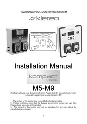 Klereo kompact M9 Installation Manual