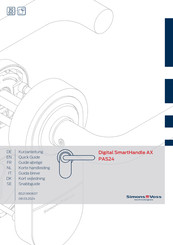 Simons Voss Technologies Digital SmartHandle AX PAS24 Quick Manual