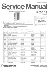 Panasonic RQ-342 Service Manual