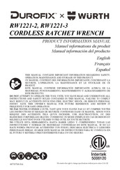 DUROFIX WURTH RW1221-3 Product Information Manual