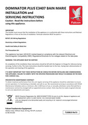 Falcon DOMINATOR PLUS E3407 Installation And Servicing Instruction