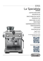 DeLonghi EC9555 Instructions For Use Manual