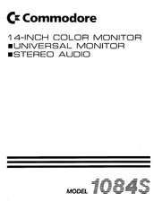 Commodore 1084S Operating Instructions Manual