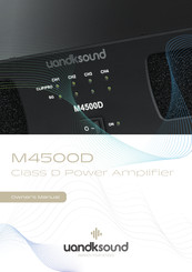 uandksound M4500D Owner's Manual