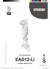 Erbauer 5059340010670 Operating Instructions Manual