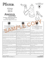 Spectrum Brands Pfister ASHFIELD 49 Series Manual