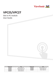 ViewSonic VPC25-W53-P2 User Manual