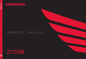 Honda Z125M 2018 Owner's Manual