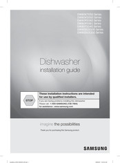 Samsung DW80DG5200 Series Installation Manual