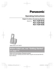 Panasonic KX-TG8182E Operating Instructions Manual