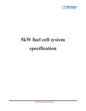 Horizon Fuel Cell Technologies HFC Series Specification