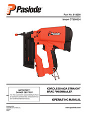 Paslode CT200S24 Operating Manual