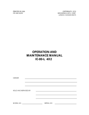 BMC IC-80-L Operation And Maintenance Manual
