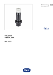 Stahl SolConeX 8579/12-409 Operating Instructions Manual