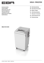 KRUG+PRIESTER EBA 0103 SCD Operating Instructions Manual