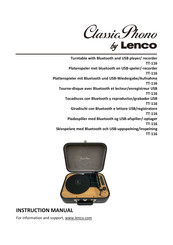 LENCO Classic Phono TT-116BK Instruction Manual