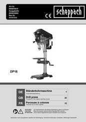 Scheppach DP18 Translation Of The Original Operating Manual